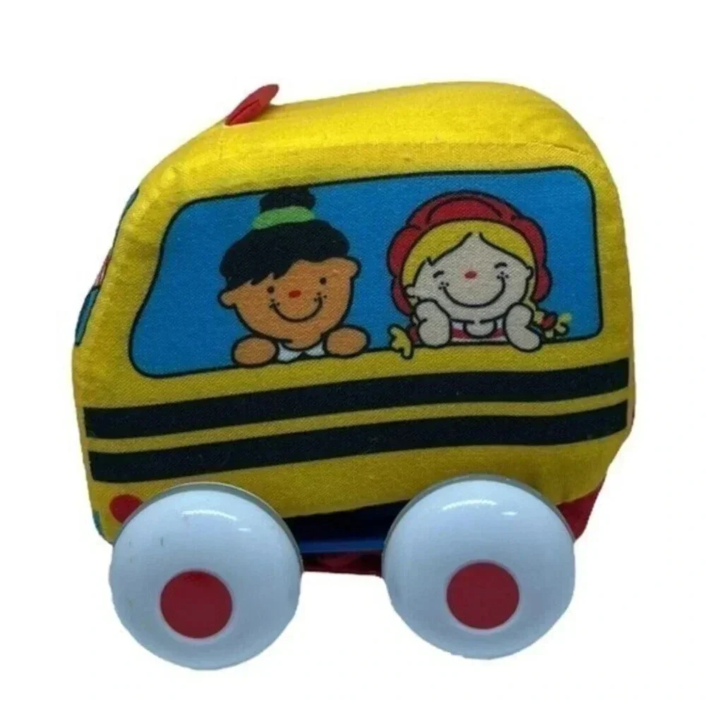 Melissa & Doug K's Kids Pull-Back Town Vehicles Soft Cloth Rolling Cars Cops Bus